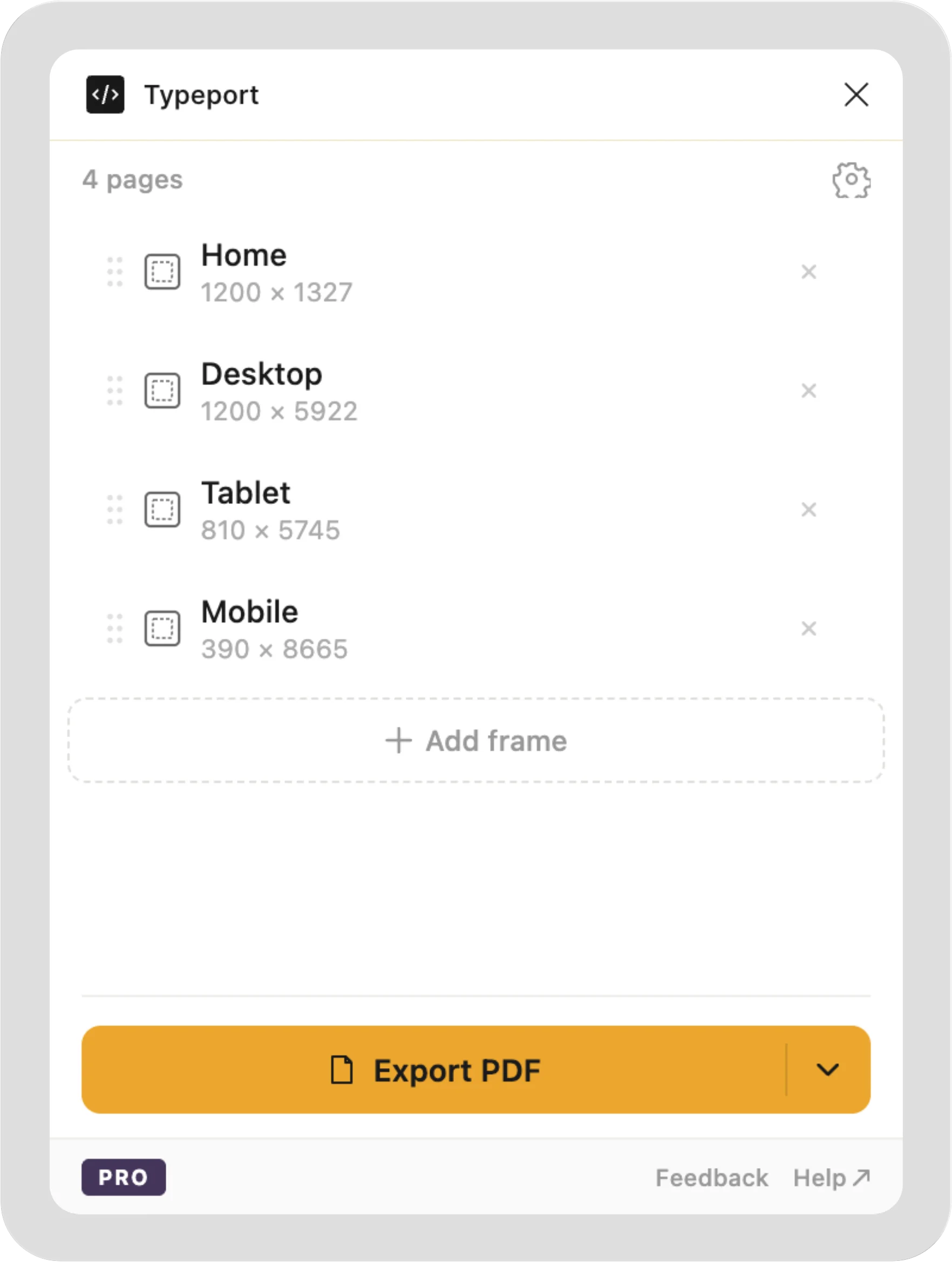 Typeport Figma plugin